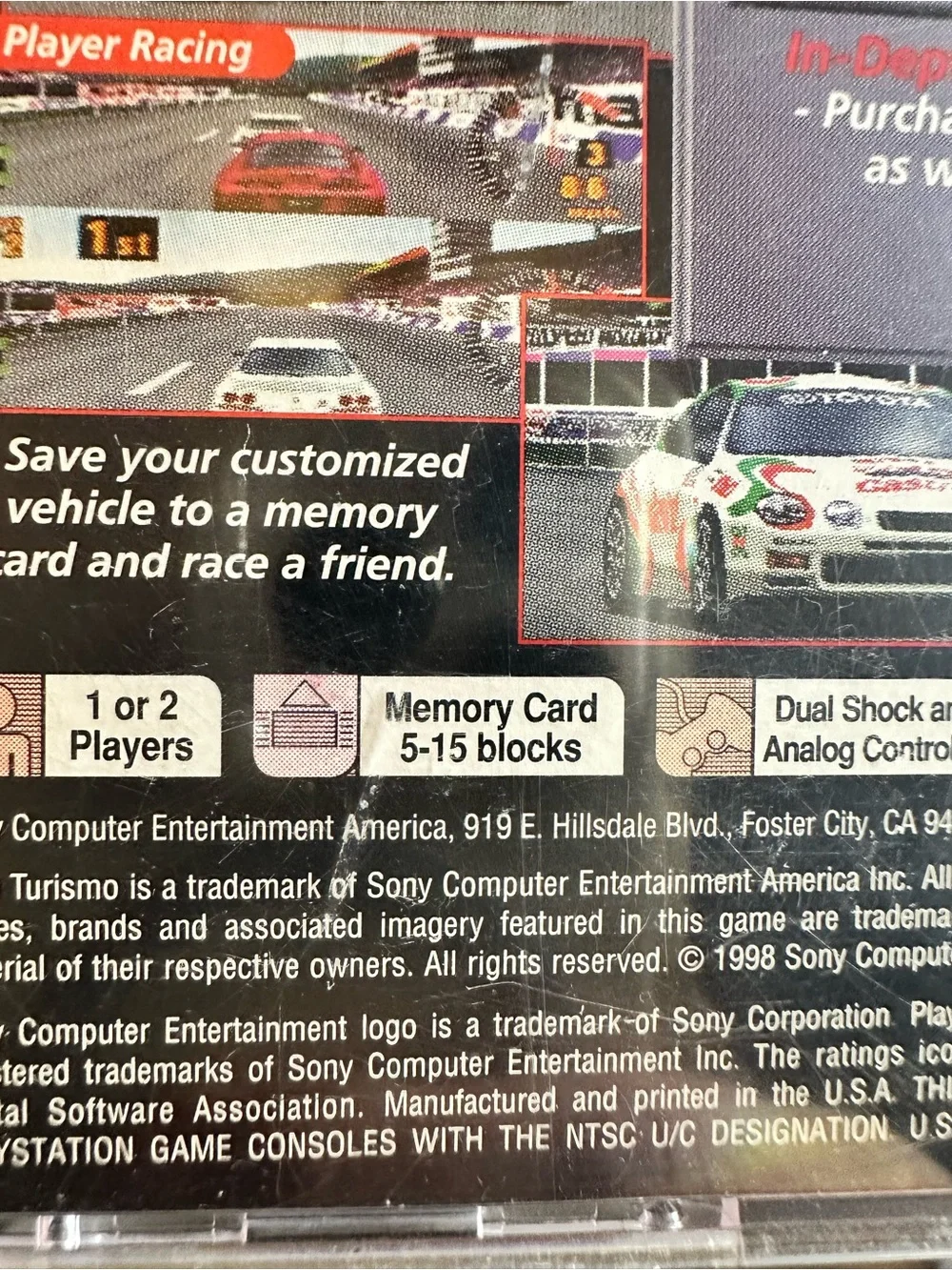 PlayStation Grand Turismo game with case and booklets